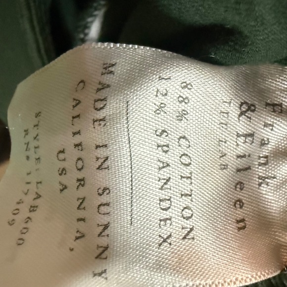 Frank & Eileen Murphy Billion Dollar Pants Size Large Evergreen Trousers Pockets - Picture 9 of 10